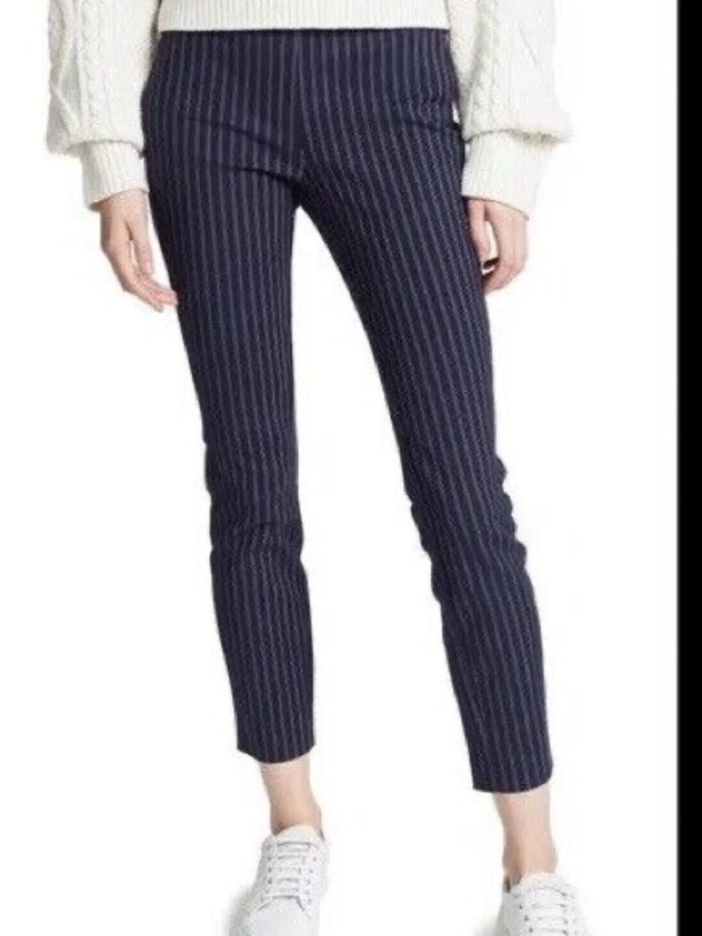 Rag & Bone • Simone Navy Pinstripe Ankle Cropped Pants